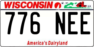 WI license plate 776NEE