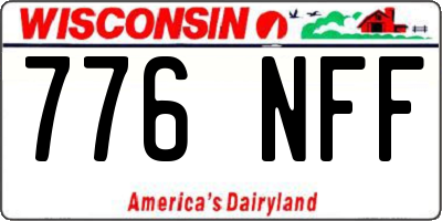 WI license plate 776NFF