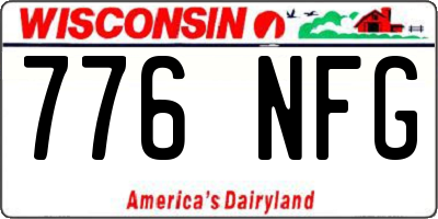 WI license plate 776NFG