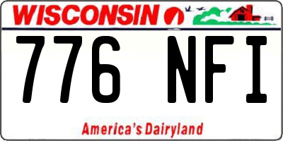 WI license plate 776NFI
