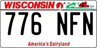 WI license plate 776NFN