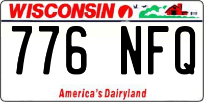 WI license plate 776NFQ