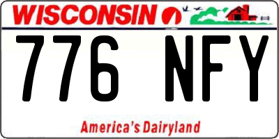 WI license plate 776NFY