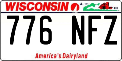 WI license plate 776NFZ