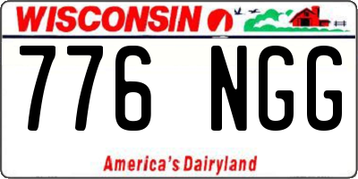 WI license plate 776NGG