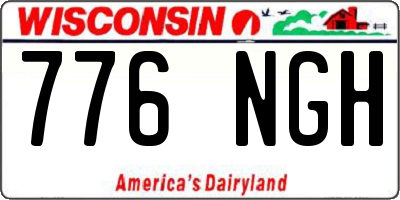 WI license plate 776NGH