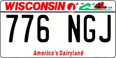 WI license plate 776NGJ
