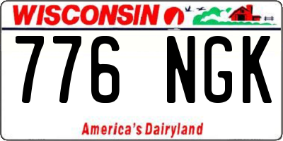 WI license plate 776NGK