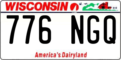 WI license plate 776NGQ