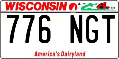 WI license plate 776NGT