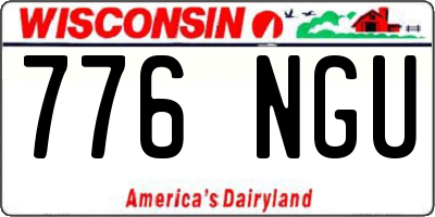 WI license plate 776NGU