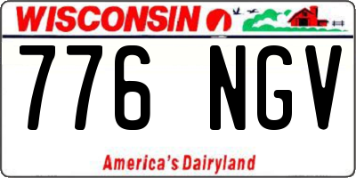 WI license plate 776NGV
