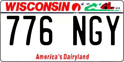 WI license plate 776NGY