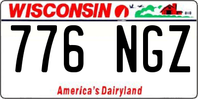 WI license plate 776NGZ