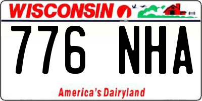 WI license plate 776NHA