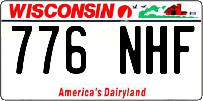 WI license plate 776NHF
