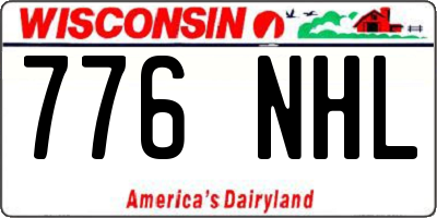 WI license plate 776NHL