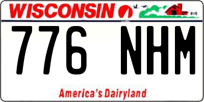 WI license plate 776NHM