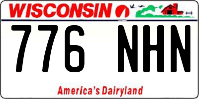 WI license plate 776NHN