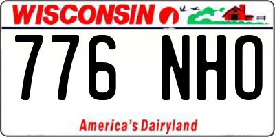 WI license plate 776NHO