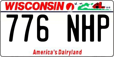 WI license plate 776NHP