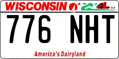 WI license plate 776NHT