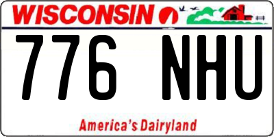 WI license plate 776NHU