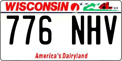 WI license plate 776NHV