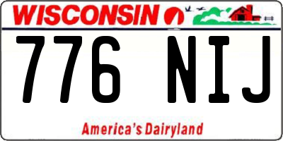 WI license plate 776NIJ