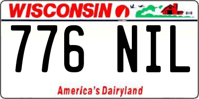 WI license plate 776NIL
