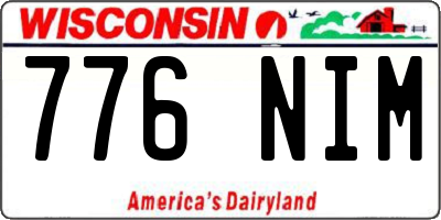 WI license plate 776NIM
