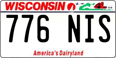 WI license plate 776NIS