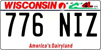 WI license plate 776NIZ