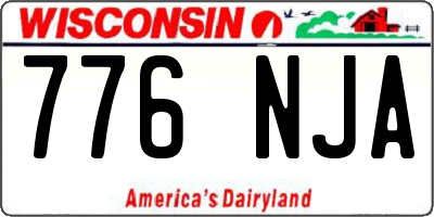 WI license plate 776NJA
