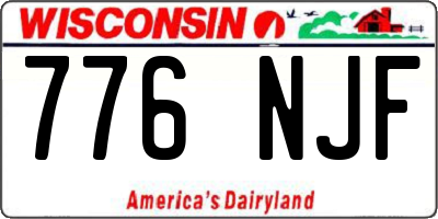 WI license plate 776NJF