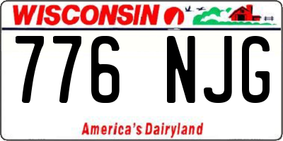 WI license plate 776NJG