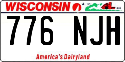 WI license plate 776NJH