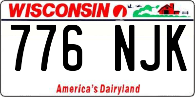 WI license plate 776NJK