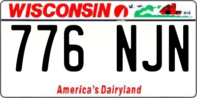 WI license plate 776NJN