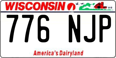 WI license plate 776NJP
