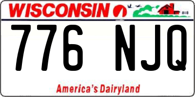 WI license plate 776NJQ