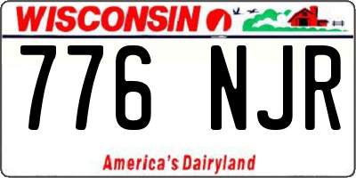 WI license plate 776NJR