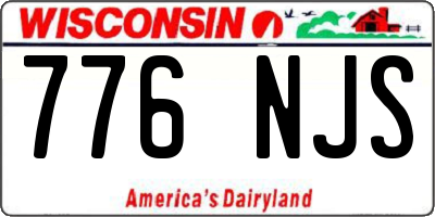 WI license plate 776NJS
