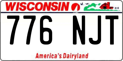 WI license plate 776NJT