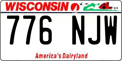 WI license plate 776NJW