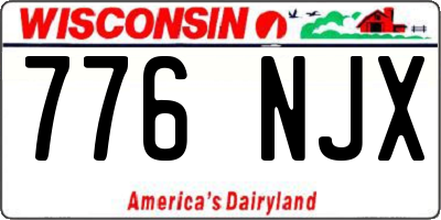 WI license plate 776NJX
