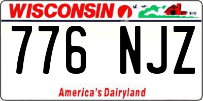 WI license plate 776NJZ