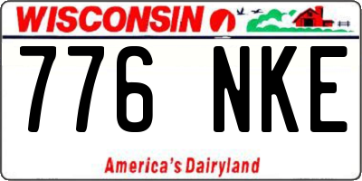 WI license plate 776NKE