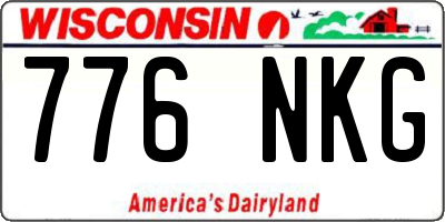 WI license plate 776NKG