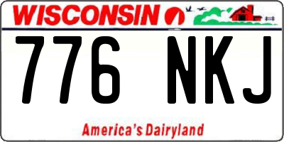 WI license plate 776NKJ